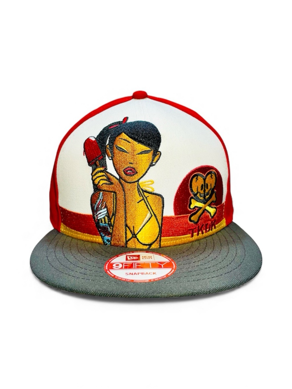 New Era 9FIFTY Tokidoki Snapback Cap Hat Tanned Bikini Girl w/Ice Cream Bar NWOT